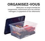 Boîte de rangement plastique emboîtable Fellowes 38 L