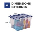 Caisses de rangement emboîtables Fellowes 55 L