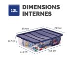 Boîte de rangement plastique emboîtable Fellowes 12 L