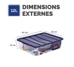 Boîte de rangement plastique emboîtable Fellowes 12 L