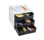 Mini module de rangement plastique Cep My Cube 6 tiroirs noirs