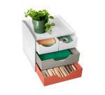 Mini module de rangement plastique Cep Terra Nova 4 tiroirs multicolores