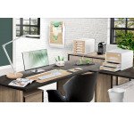 Lampe de bureau Led intégre Giant Silva - Cep - 11,13 W - Bras articulé, blanc/bois