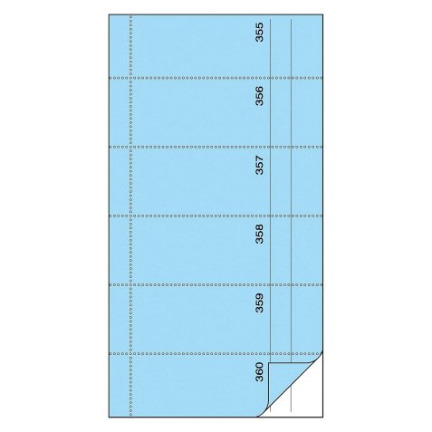 Bloc de bons 'Carnet de bons', 105 x 200 mm, bleu