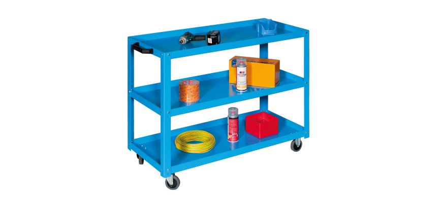 Carrello componibile MG406 con 3 ripiani, 1000 x 450 x 800 mm