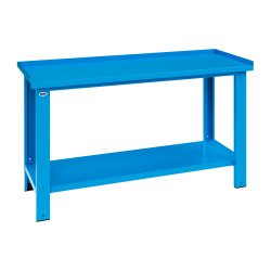 Banco da lavoro componibile MG 102S con piano in lamiera, 1500 x 700 x 890 mm