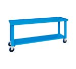 Banco da lavoro monoblocco su ruote MG 134 con piano in lamiera, 2000 x 700 x 870 mm