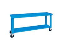Banco da lavoro monoblocco su ruote MG 134 con piano in lamiera, 2000 x 700 x 870 mm