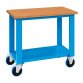 Banco da lavoro monoblocco su ruote MG 142 con piano in legno, 1000 x 700 x 905 mm