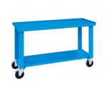 Banco da lavoro monoblocco su ruote MG 133 con piano in lamiera, 1500 x 700 x 870 mm