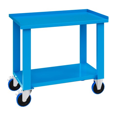 Banco da lavoro monoblocco su ruote MG 132 con piano in lamiera, 1000 x 700 x 870 mm