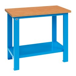 Banco da lavoro monoblocco MG 105 con piano in legno, 1000 x 700 x 885 mm