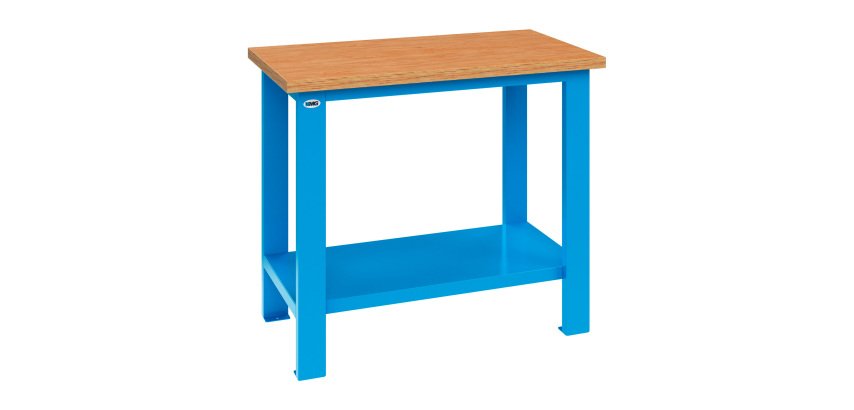 Banco da lavoro monoblocco MG 105 con piano in legno, 1000 x 700 x 885 mm