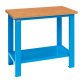 Banco da lavoro monoblocco MG 105 con piano in legno, 1000 x 700 x 885 mm