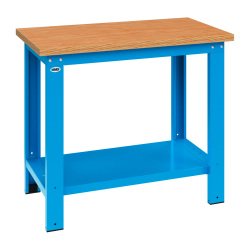 Banco da lavoro componibile MG 105S con piano in legno, 1000 x 700 x 885 mm