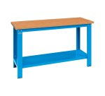 Banco da lavoro componibile MG 106S con piano in legno,1500 x 700 x 885 mm