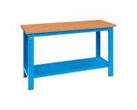 Banco da lavoro componibile MG 106S con piano in legno,1500 x 700 x 885 mm