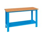 Banco da lavoro monoblocco MG 106 con piano in legno, 1500 x 700 x 885 mm