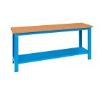Banco da lavoro componibile MG 107S con piano in legno, 2000 x 700 x 885 mm