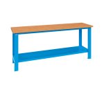 Banco da lavoro monoblocco MG 107 con piano in legno, 2000 x 700 x 885 mm