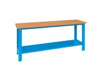 Banco da lavoro monoblocco MG 107 con piano in legno, 2000 x 700 x 885 mm