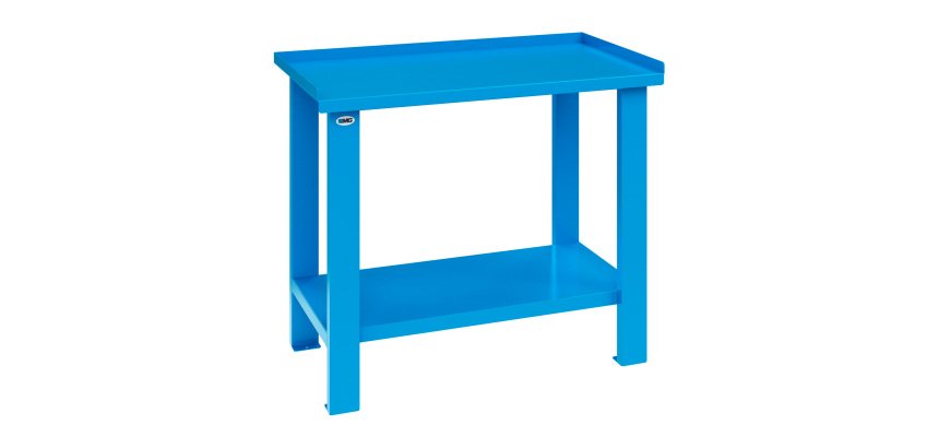 Banco da lavoro monoblocco MG 101 con piano in lamiera, 1000 x 700 x 890