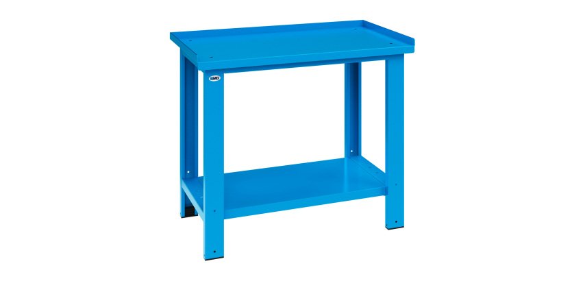 Banco da lavoro componibile MG 101S con piano in lamiera, 1000 x 700 x 890