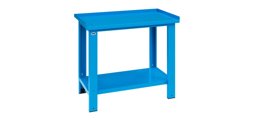Banco da lavoro componibile MG 101S con piano in lamiera, 1000 x 700 x 890