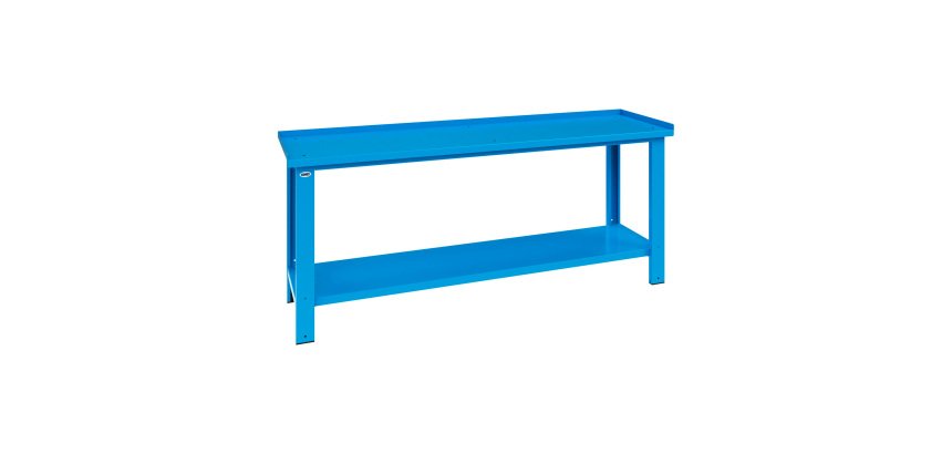 Banco da lavoro componibile MG 103S con piano in lamiera, 2000 x 700 x 890 mm