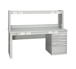 Banco elettrico BE111/B con sopralzo e cassettiera, 1500 x 800 x 1540 mm