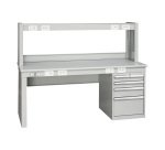 Banco elettrico BE121/B  con sopralzo e cassettiera, 2000 x 800 x 1540 mm