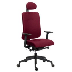Chaise de bureau Sitizen tissu avec accoudoirs 3D et appui-tete