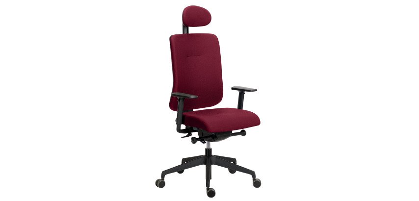 Chaise de bureau Ofys tissu avec accoudoirs 3D et appui-tete