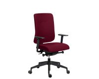 Chaise de bureau Sitizen tissu avec accoudoirs 3D bordeaux