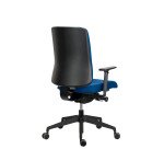 Sitizen ergonomic office chair, synchronous mechanism with seat depth adjustment, fire-resistant fabric, with or without armrests, black legs
