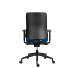 Sitizen ergonomic office chair, synchronous mechanism with seat depth adjustment, fire-resistant fabric, with or without armrests, black legs