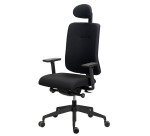 Chaise de bureau ergonomique Sitizen - Mécanisme synchrone -Tissu - Avec ou sans accoudoirs -Pieds noirs - Appui tête