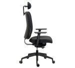 Chaise de bureau ergonomique Sitizen - Mécanisme synchrone -Tissu - Avec ou sans accoudoirs -Pieds noirs - Appui tête