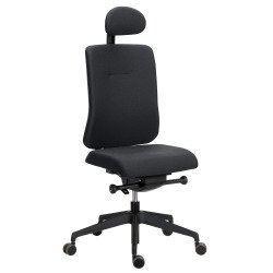 Chaise de bureau Sitizen tissu avec appui-tête
