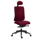 Chaise de bureau Sitizen tissu avec appui-tête
