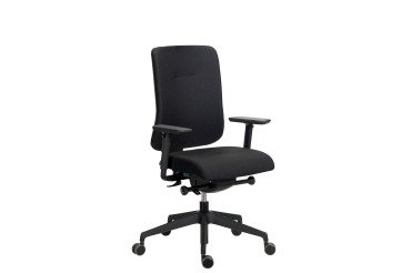 Chaise de bureau ergonomique Sitizen - Mécanisme synchrone - Tissu  - avec ou sans accoudoirs - Pieds noirs
