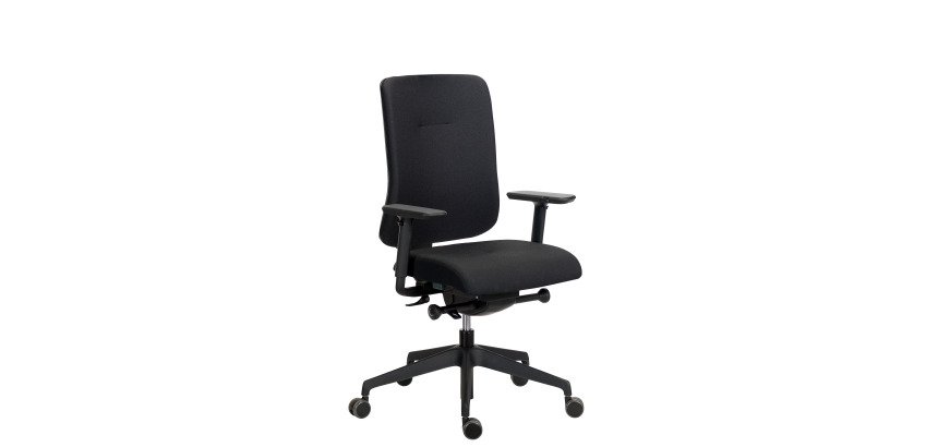 Chaise de bureau ergonomique Sitizen - Mécanisme synchrone - Tissu  - avec ou sans accoudoirs - Pieds noirs