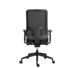Chaise de bureau ergonomique Sitizen - Mécanisme synchrone - Tissu et maille - Noir - Avec ou sans accoudoirs - Pieds noirs