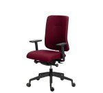 Sitizen ergonomic office chair, synchronous mechanism with seat depth adjustment, fire-resistant fabric, with or without armrests, black legs