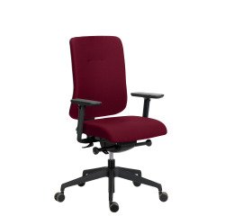 Ergonomischer Bürostuhl Sitizen, synchroner Mechanismus mit Sitztiefenverstellung, schwer entflammbarer Stoff, mit oder ohne Armlehnen, schwarze Füße