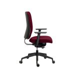 Sitizen ergonomic office chair, synchronous mechanism with seat depth adjustment, fire-resistant fabric, with or without armrests, black legs