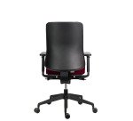 Sitizen ergonomic office chair, synchronous mechanism with seat depth adjustment, fire-resistant fabric, with or without armrests, black legs