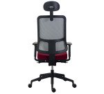 Chaise de bureau Ofys maille avec accoudoirs 3D et appui-tete