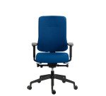 Sitizen ergonomic office chair, synchronous mechanism with seat depth adjustment, fire-resistant fabric, with or without armrests, black legs