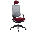 Chaise de bureau Ofys maille avec accoudoirs 3D et appui-tete